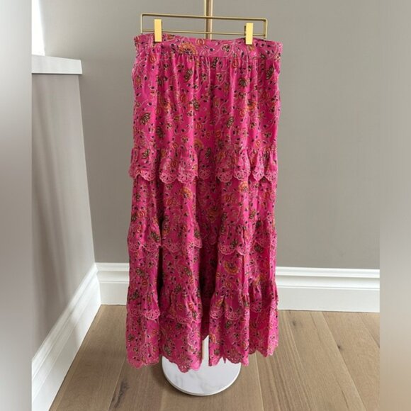 BNWT Caroline Constas 2 piece cropped tank maxi skirt floral set Medium - Picture 10 of 10